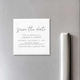 Aimant Mariage minimaliste moderne Enregistrer la date In