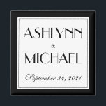 Aimant Mariage moderne et élégant<br><div class="desc">Moderne et élégant Mariage élégant Date Magnet - un cadeau amusant pour les invités,  ou l'utiliser comme une sauvegarde de la date! Facile à customiser avec vos propres détails et couleurs.</div>