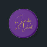 Aimant Mariage Moderne Minimaliste Plain Calligraphie Nom<br><div class="desc">Vous pouvez facilement changer les polices et les couleurs. Vous pouvez également ajouter votre logo et l'image arrière - plan comme vous le souhaitez.</div>