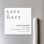 Aimant Mariage moderne simple Enregistrer la date<br><div class="desc">Mariage moderne simple Enregistrer l'aimant de date</div>