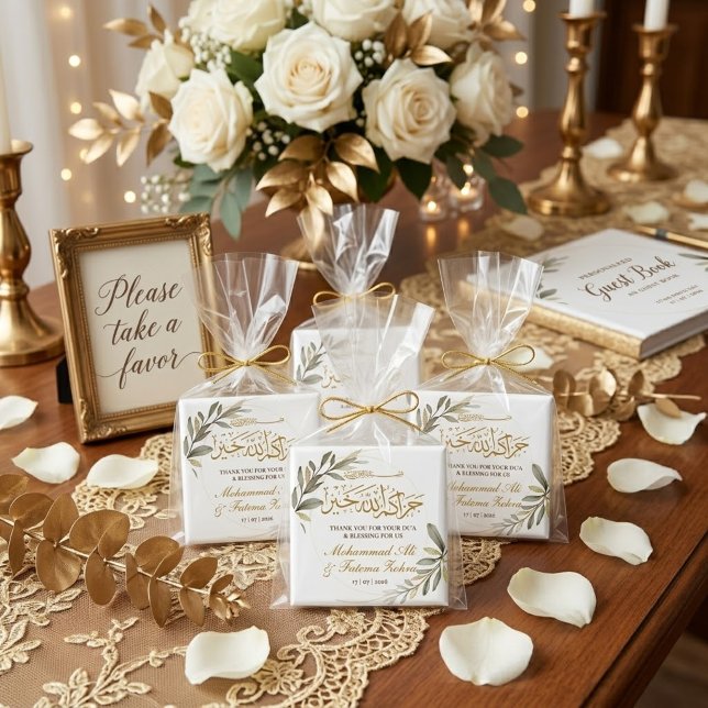 Aimant Mariage Musulman Élégance Feuilles d'Or (Créateur téléchargé)