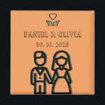 Aimant Mariage orange profond<br><div class="desc">Aimant Mariage orange profond</div>