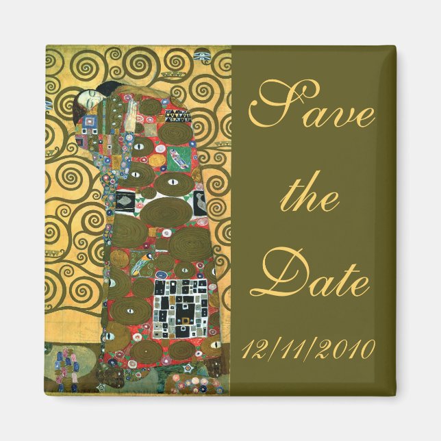 Aimant Mariage par Gustav Klimt (L'Accomplissement) (Devant)