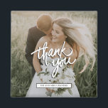 Aimant Mariage Photo Merci Favor<br><div class="desc">magnets de Merci pour vos invités mariages - customisés avec votre photo et vos noms.</div>
