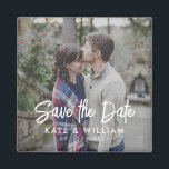 Aimant Mariage photo moderne simple Enregistrer la date<br><div class="desc">Une simple photo moderne enregistrer l'aimant de date. Personnalisez ce design minimaliste pour avoir vos informations personnelles et votre message.</div>