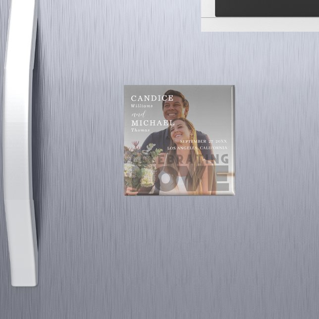 Aimant Mariage photo noir et blanc moderne (Créateur téléchargé)