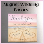 Aimant Mariage rose pâle 2 Coeur Sable de mariage faveur<br><div class="desc">Chic Blush Pink Beach Wedding 2 Coeurs dans le mariage de sable en faveur aimant. Les produits de mariage de plage sont disponibles sur une large gamme de produits pour le mariage parfait personnalisé de plage.</div>