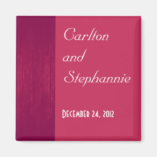 Aimant Mariage rose/rose en bois