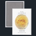 Aimant Mariage Rosebud Jaune Enregistrer La Date<br><div class="desc">Mariage enregistrer la date magnet jaune rosebud. Vous pouvez customiser ce mariage de couleur jaune enregistrer l'aimant de date avec vos propres détails de mariage. Si vous avez besoin d'aide pour vous customiser,  contactez-nous via le lien de cette page. Mariage personnalisé rosebud jaune enregistrer l'aimant de date</div>