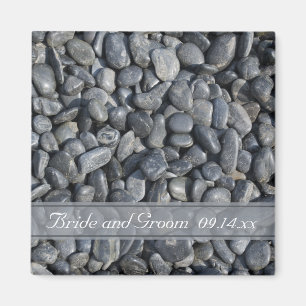 Aimant Mariage Smooth Black Pebbles