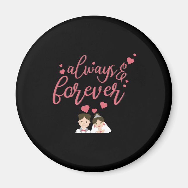 Aimant Mariage Toujours Et À Jamais (Devant)