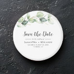 Aimant Mariage vert Eucalyptus Enregistrer la date<br><div class="desc">Cute Botanical Eucalyptus Aquarelle Mariage enregistrer la date magnet qui fait un parfait souvenir pour vos invités et sera chéri pendant des années</div>