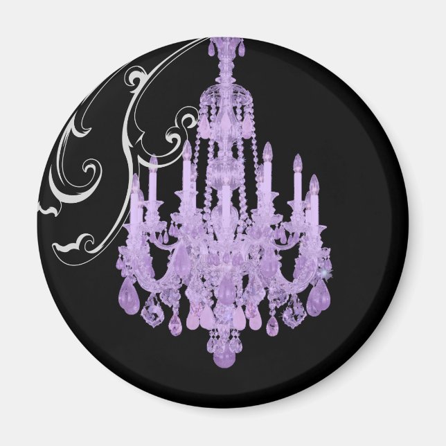 Aimant Mariage vintage Tour Eiffel de Paris Lustre (Devant)