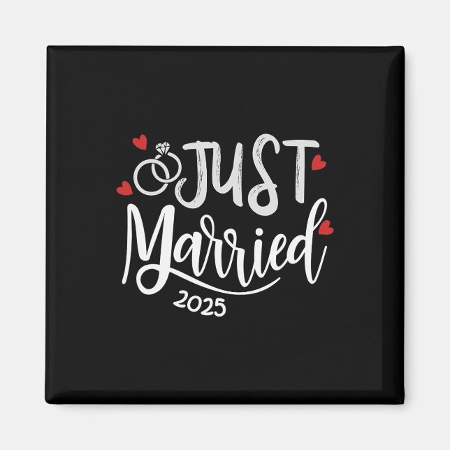 Aimant Marié 2025 - Cercles Mariages De Mariée Et De Cham (Devant)