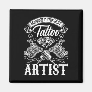 Aimant Marié À La Meilleure Épouse Artiste De Tatouage Ou
