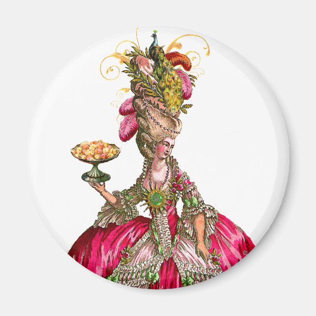 Aimant Marie Antoinette et l'aimant Peacock (Devant)