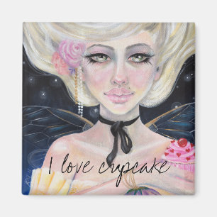 Aimant Marie Antoinette et le cupcake à la cerise
