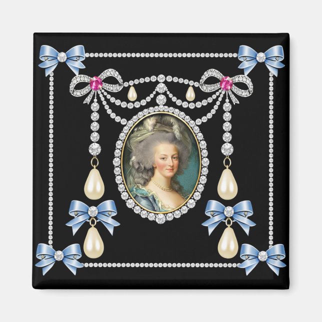 Aimant Marie Antoinette Inspired Card Queen of France  (Devant)