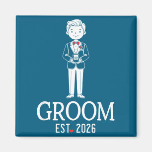 Aimant Marié est 2026 mariage marié 2026 lune de miel