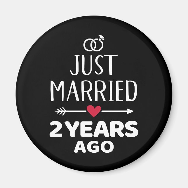 Aimant Marié il y a 2 ans 2e anniversaire mariage (Devant)