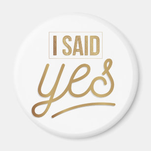 Aimant Mariée À Être Cadeau - J'Ai Dit Oui Gold Foil (fau
