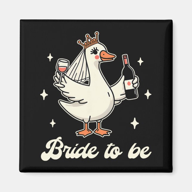 Aimant Mariée Babe Mariage Fête des mariées Silly Goose B (Devant)