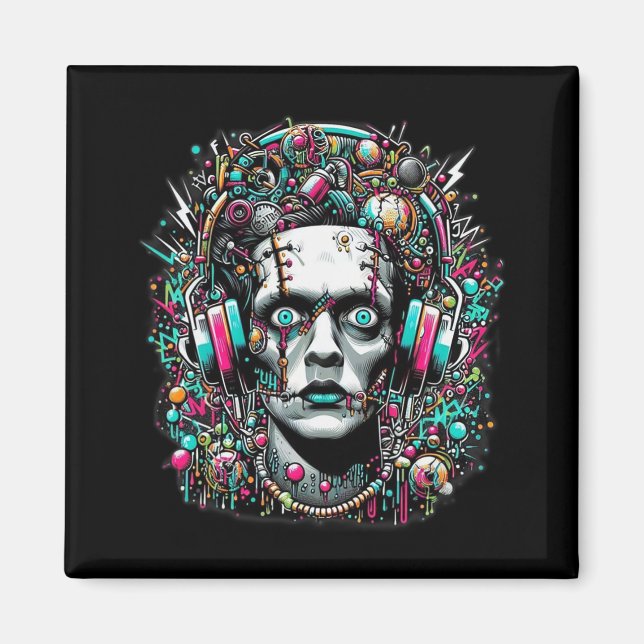Aimant Mariée Cyberpunk de Frankenstein  (Devant)