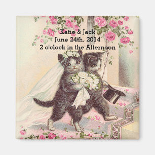 Aimant Mariée et  de chats Mariages