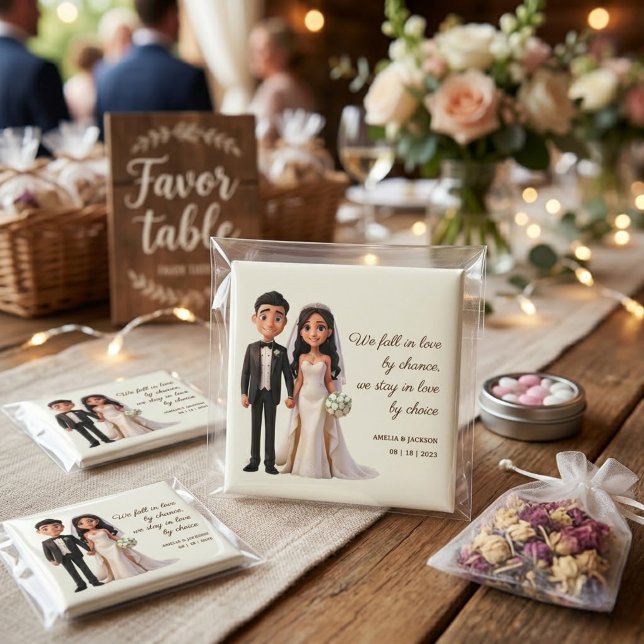 Aimant Mariée et Groom Love Cite Faveurs de mariage (Créateur téléchargé)