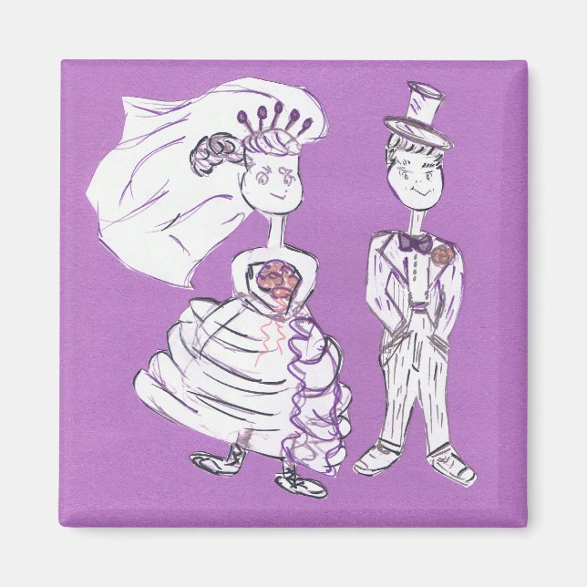 Aimant Mariée et marié (Devant)