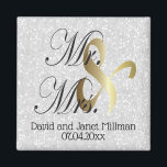 Aimant Mariée et salle | M. et Mme le Mariage Keepsam<br><div class="desc">Le Mariage Favorise Les Magnets. Un Mariage Jour Garder de la Mariée et de la Salle prêt à personnaliser. Si besoin est... vous pouvez supprimer tout le texte et recommencer à neuf avec vos propres choix de texte, de couleur et de police avec la zone de l'outil de design Zazzle....</div>