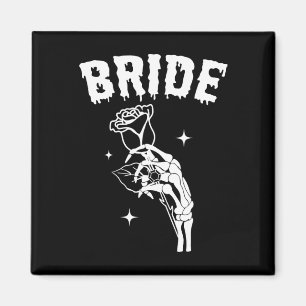 Aimant Mariée Skeleton Mariage main Halloween Couples Mat