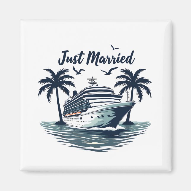 Aimant Mariés Croisière Été Mariage Mari Husband Femme (Devant)