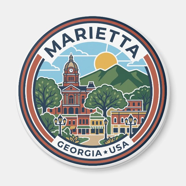 Aimant Marietta États-Unis (Devant)