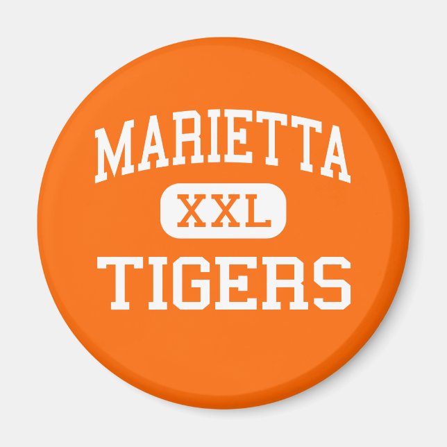 Aimant Marietta - Tigers - Lycée - Marietta Ohio (Devant)
