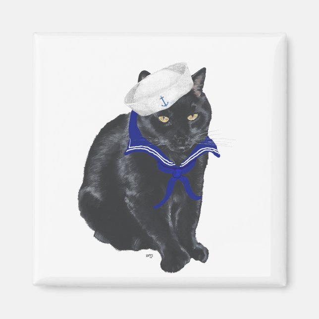 Aimant Marin Chat Noir (Devant)