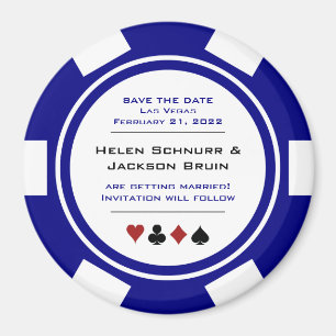 Aimant Marine Blue Casino Poker Chip Mariage Enregistrer
