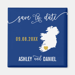 Aimant Marine Irlande Mariage Enregistrer la date Carte i