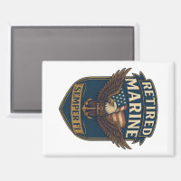 Marine Semper Fi à la retraite sur aigle & drapeau
