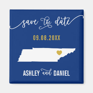 Aimant Marine Tennessee Wedding Enregistrer la carte de l