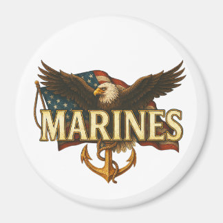 Aimant Marines With Eagle and Flag
