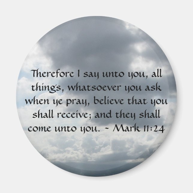 Aimant Mark 11:24 - Foi (Devant)