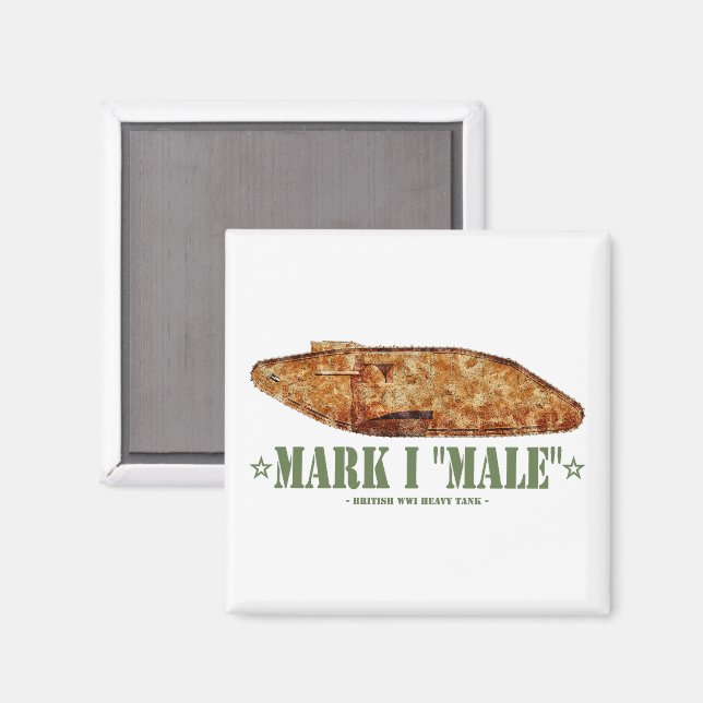 Aimant Mark I Homme Guerre mondiale Première Guerre mondi (Recto/Verso)