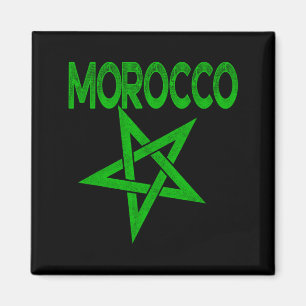 Aimant Maroc vintage J'aime Maroc Carte Maroc Football