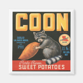Aimant Marque de coton Pommes de terre sucrées Étiquette 