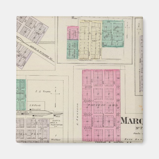 Aimant Marquette, Conway, Galva, Elyria, Ames, Kansas (Devant)