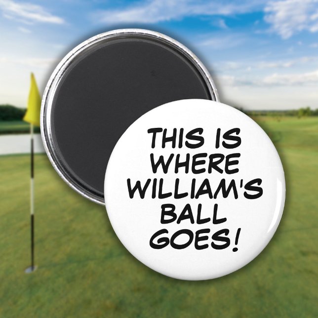 Aimant Marqueur de balle de golf en bande dessinée person (Funny Personalized Comic Book Golf Ball Marker Magnet)