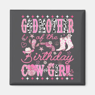 Aimant Marraine de la Cow-girl d'anniversaire Nk Rodeo We
