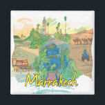 Aimant Marrakech<br><div class="desc">Si vous aimez Marrakech Maroc alors vous aimerez ce grand design inspiré par cette ville merveilleuse.</div>