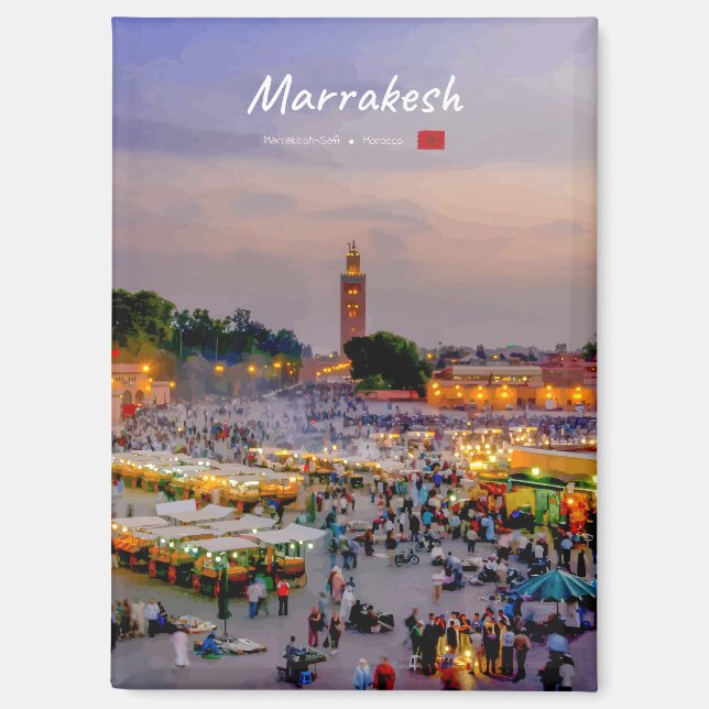 Aimant Marrakech, Maroc - Appartement de la place Jemaa e (Recto)
